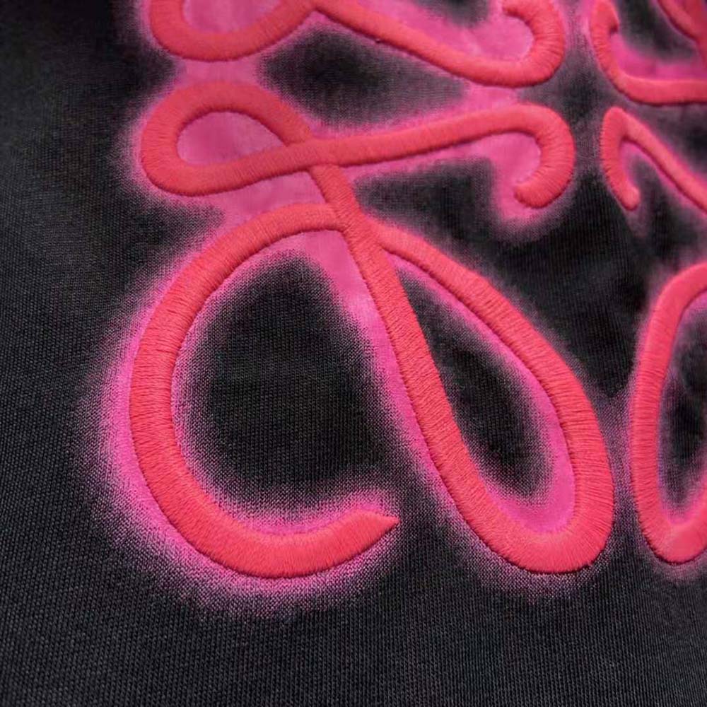 Loewe Women LOEWE Neon T-shirt in Cotton-Black/Pink - image 6
