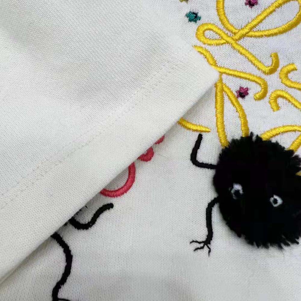 Loewe Men Susuwatari Anagram T-Shirt in Cotton-Beige - image 7