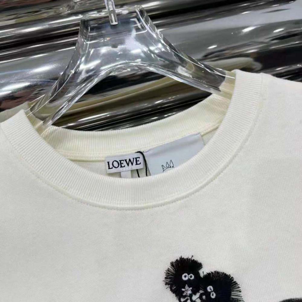 Loewe Men Susuwatari Anagram T-shirt in Cotton-Beige - image 7