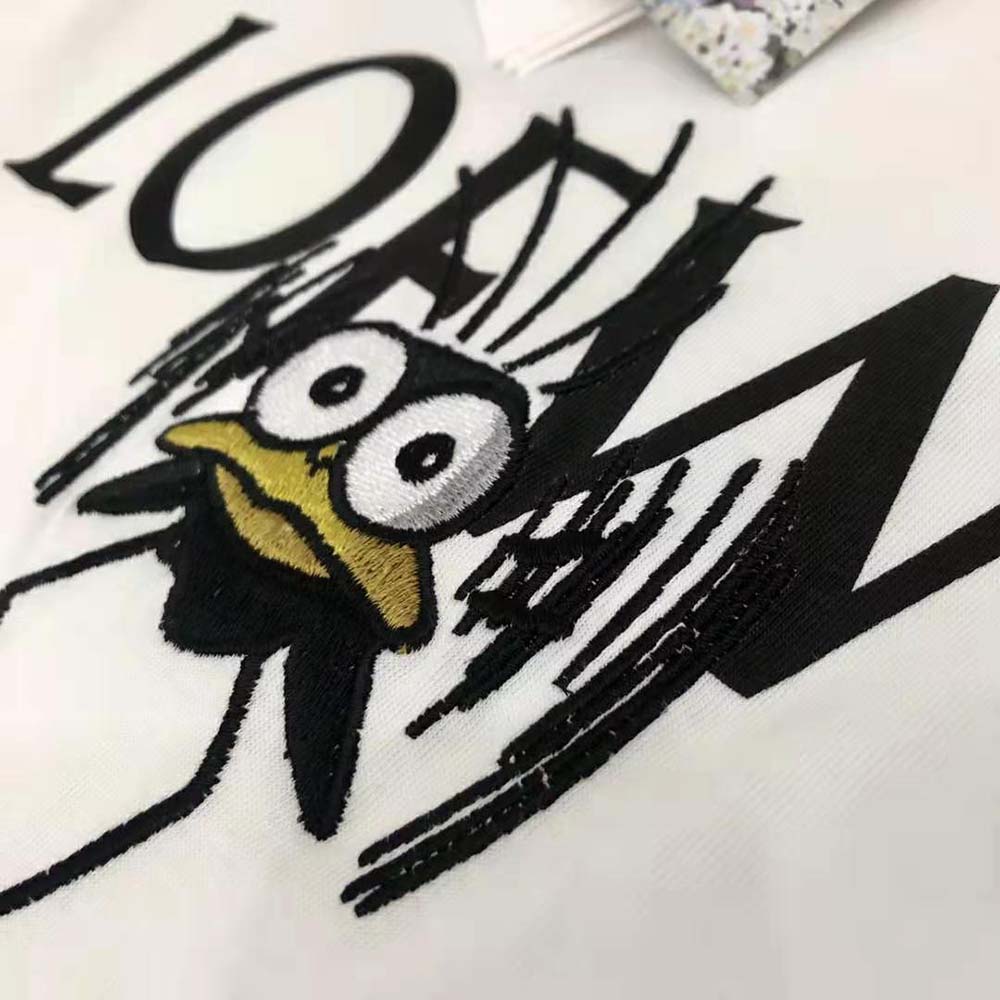 Loewe Women Yu-Bird T-shirt in Cotton-White - image 5