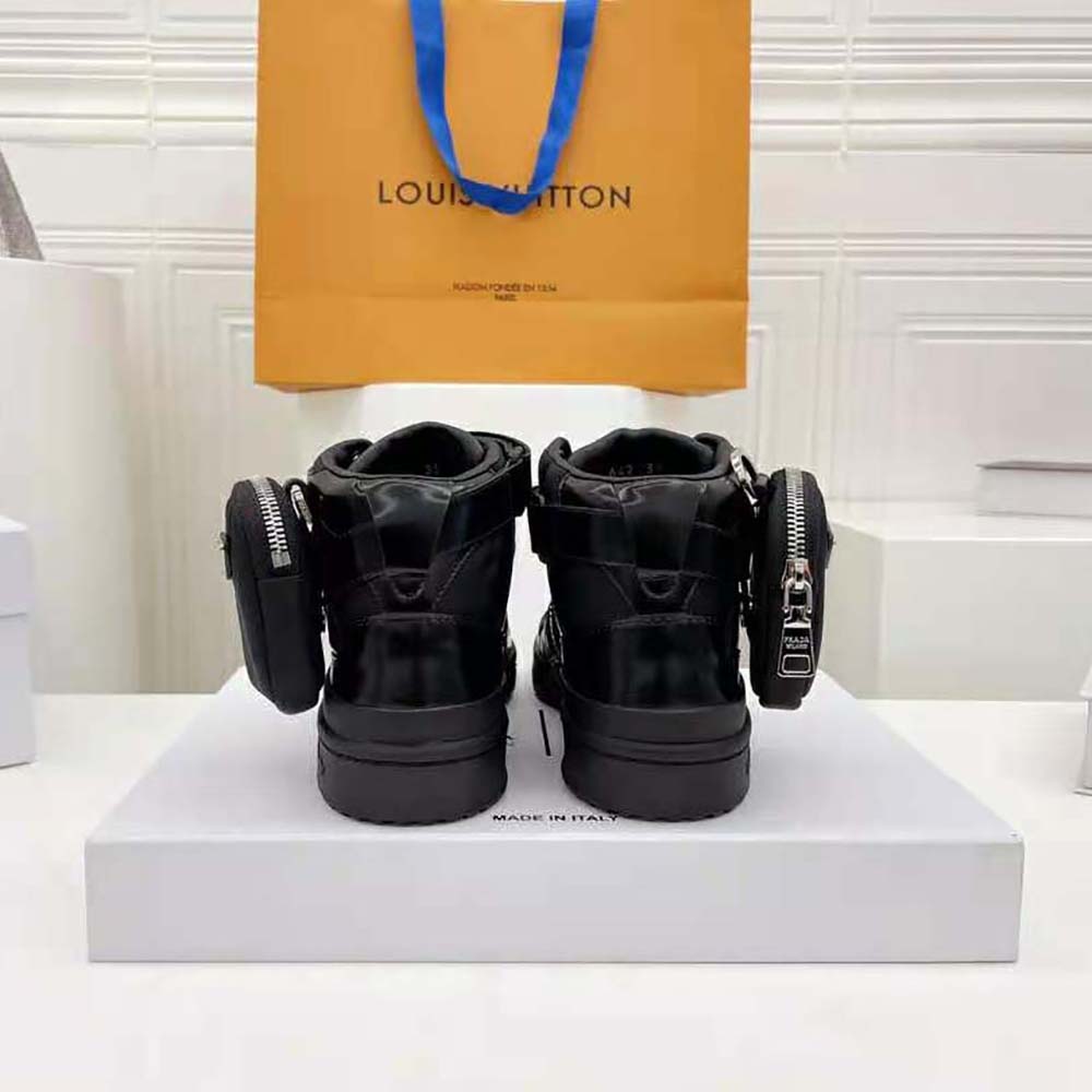 Prada Women Adidas for Prada Re-Nylon Forum High-Top Sneakers-Black - image 8