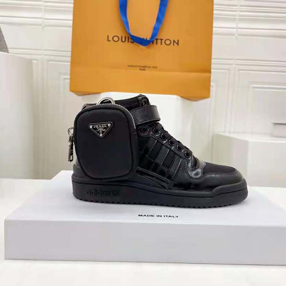 Prada Women Adidas for Prada Re-Nylon Forum High-Top Sneakers-Black - image 7