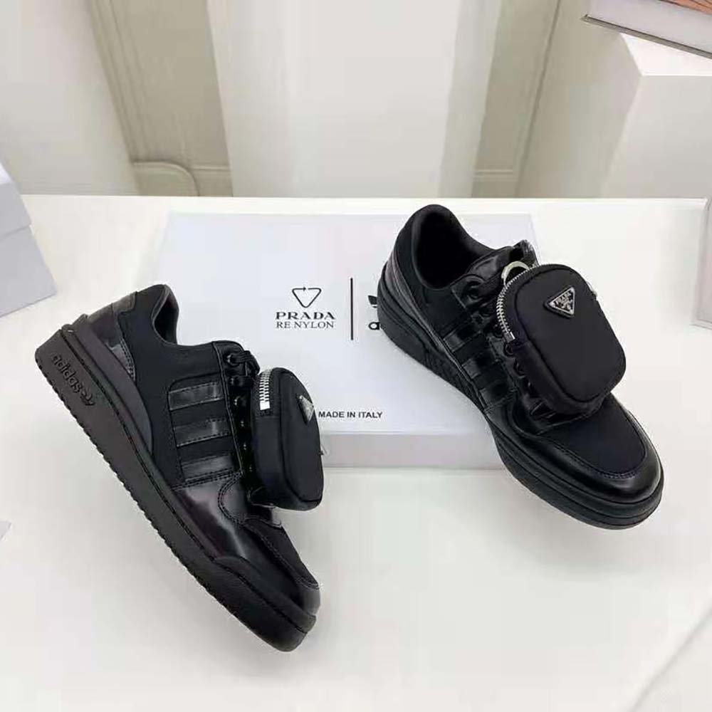 Prada Women Adidas for Prada Re-Nylon Forum Sneakers-Black - image 5