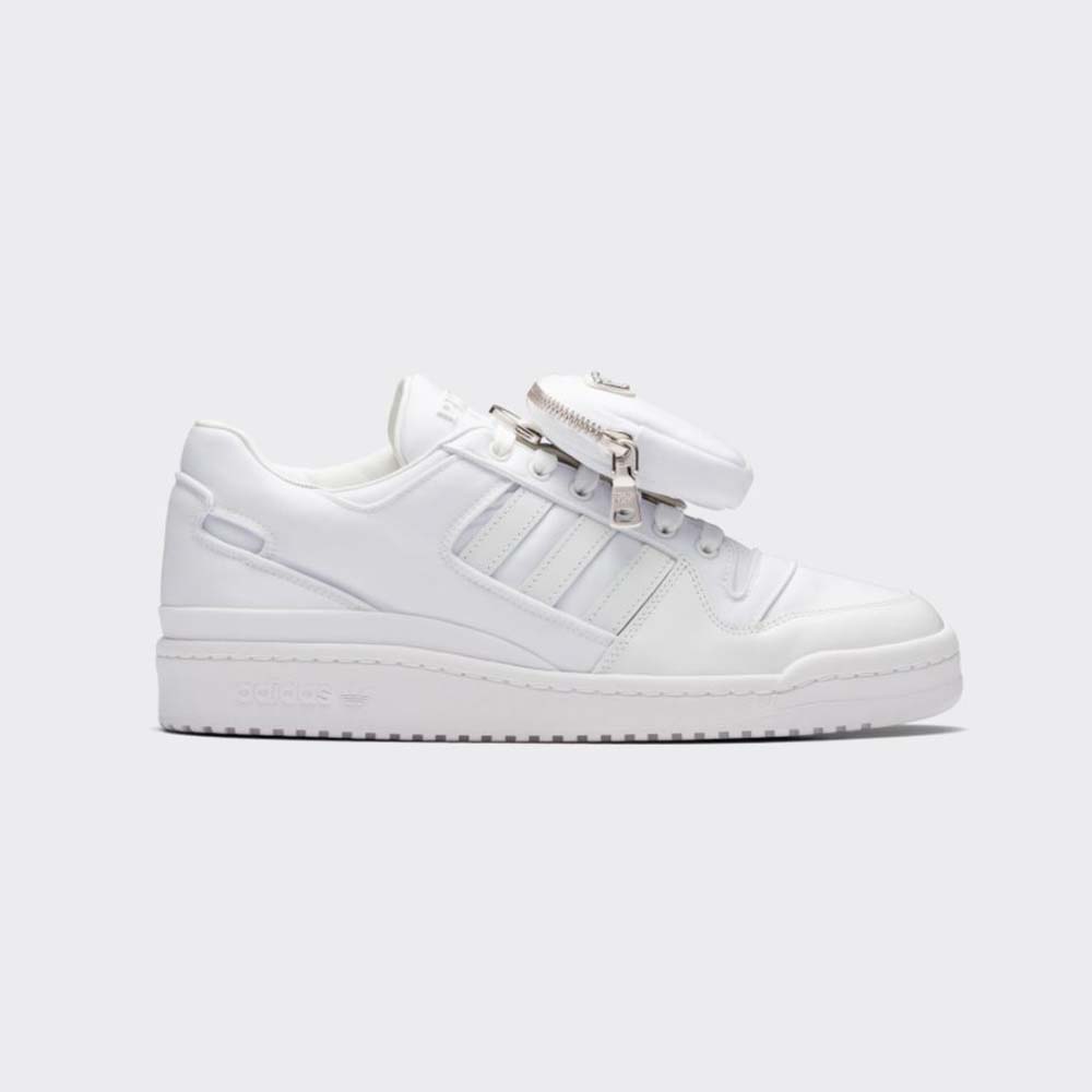 Side profile of Prada Women Adidas for Prada Re-Nylon Forum Sneakers-White