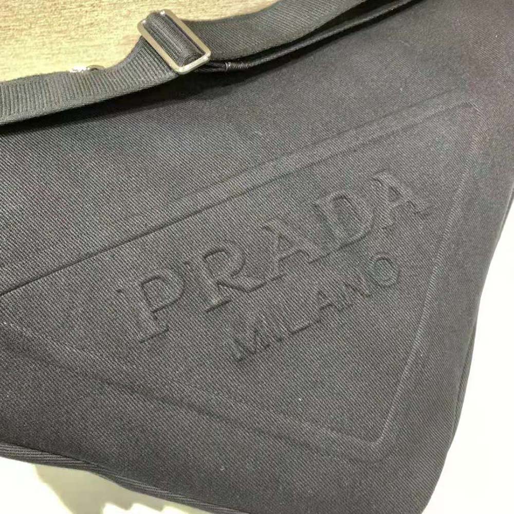 Prada Women Canvas Prada Triangle Bag-Black - image 9