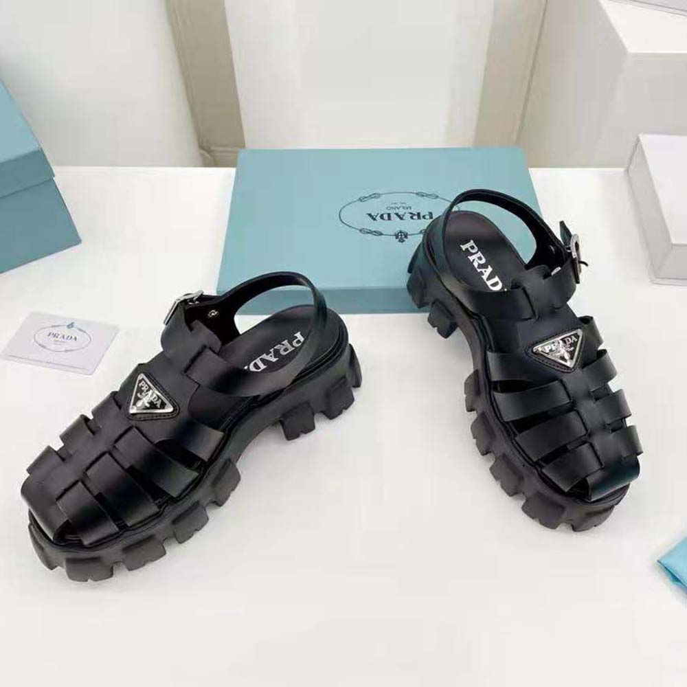 Prada Women Foam Rubber Sandals in 55 mm Heel Height-Black - image 9