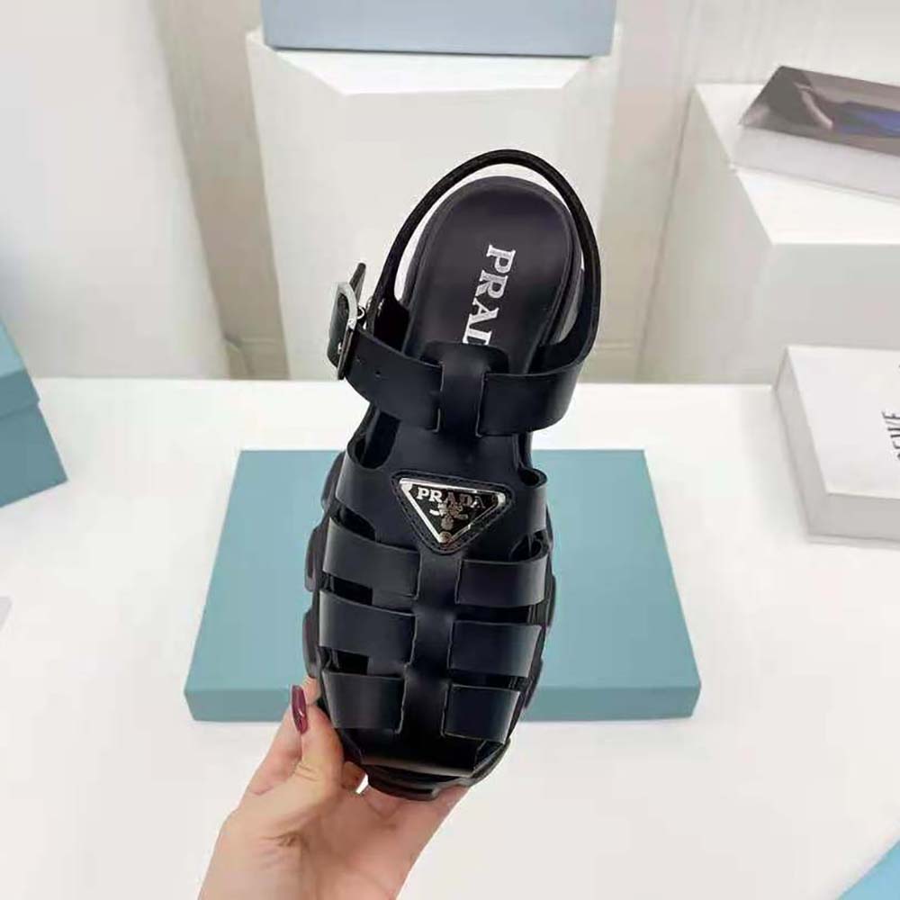 Prada Women Foam Rubber Sandals in 55 mm Heel Height-Black - image 7