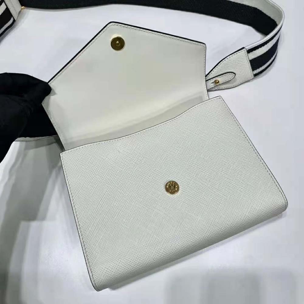 Prada Women Monochrome Saffiano and Leather Bag-White - image 6