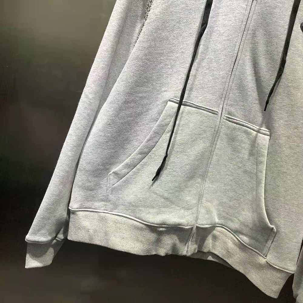 Prada Women Oversized Studded Hoodie-Silver - image 5