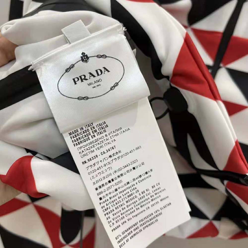 Prada Women Printed Jersey Hoodie-Red - image 10