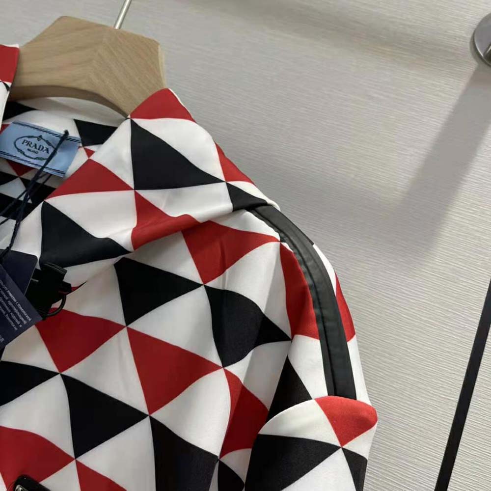 Prada Women Printed Jersey Hoodie-Red - image 6