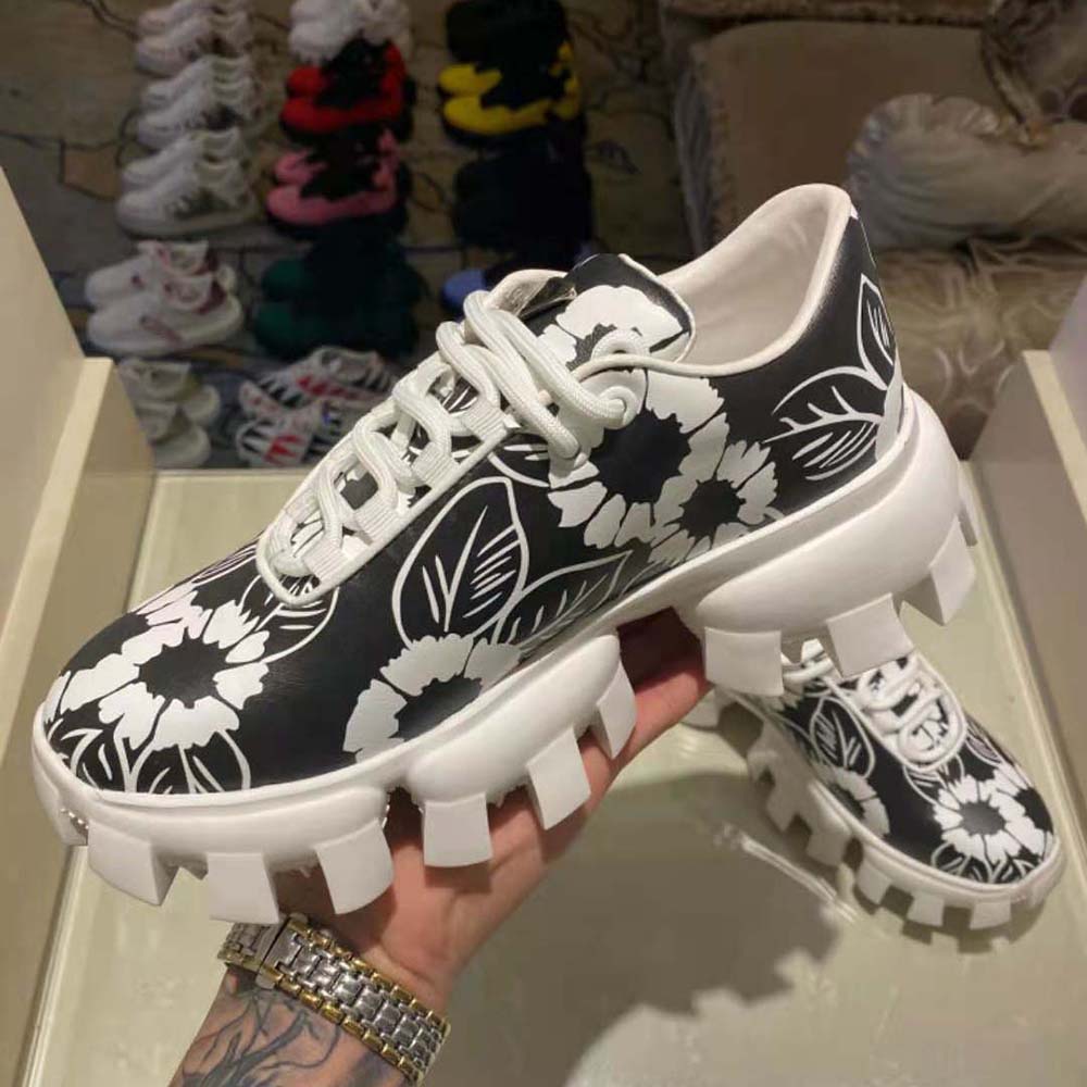 Prada Women Printed Nylon Sneakers-Black - image 5