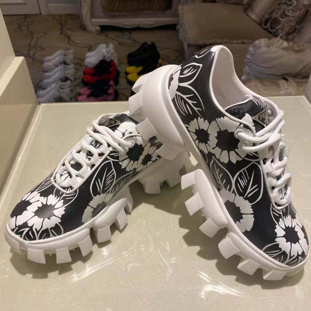 Prada Women Printed Nylon Sneakers-Black - image 4