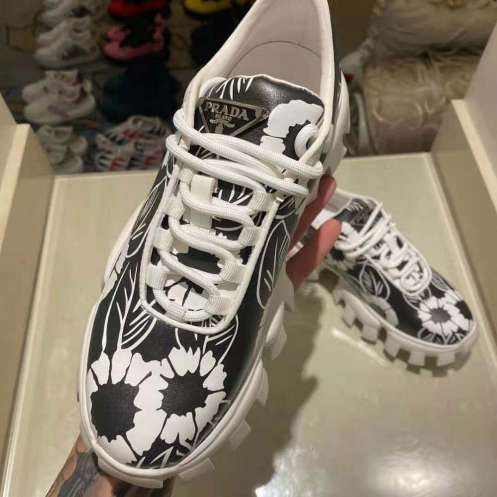 Prada Women Printed Nylon Sneakers-Black - image 8
