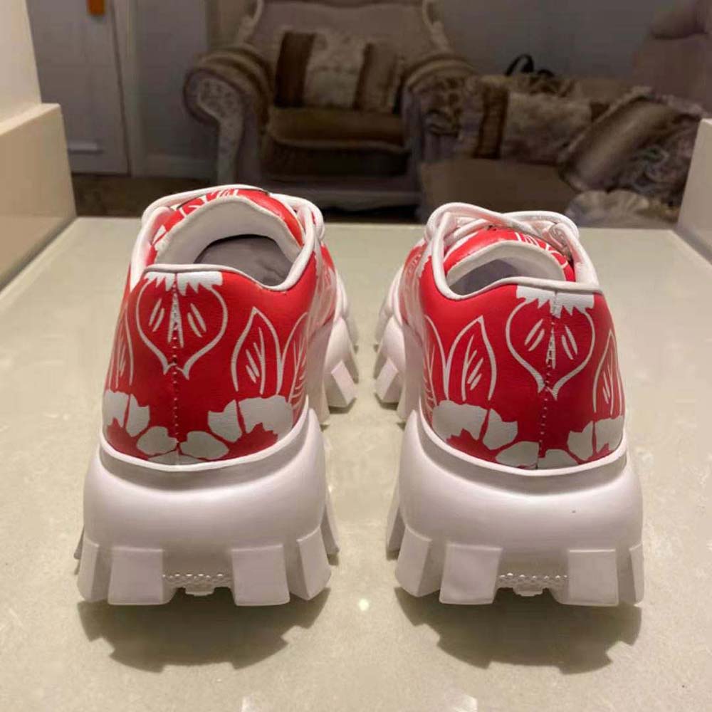 Prada Women Printed Nylon Sneakers-Red - image 9
