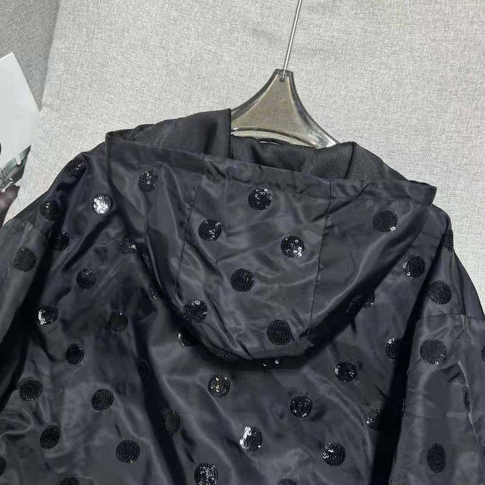 Prada Women Re-Nylon Embroidered Jacket-Black - image 6
