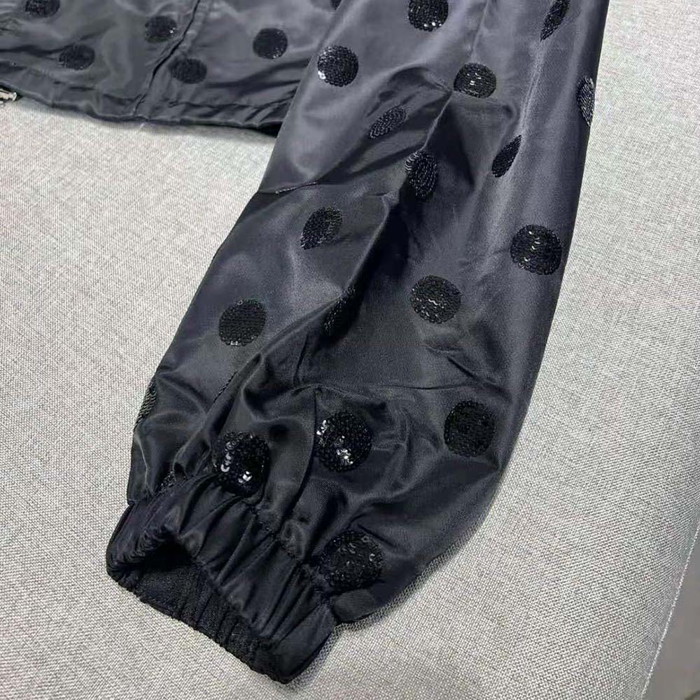 Prada Women Re-Nylon Embroidered Jacket-Black - image 7