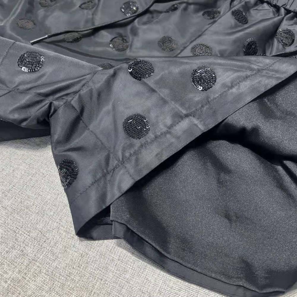 Prada Women Re-Nylon Sequin Shorts-Black - image 6