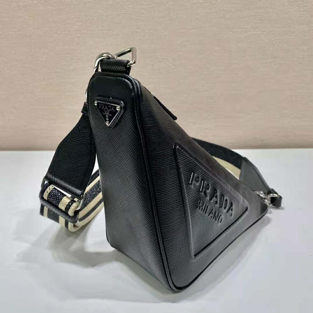 Prada Women Saffiano Prada Triangle Bag-Black - image 4