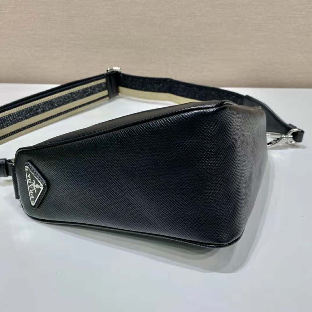 Prada Women Saffiano Prada Triangle Bag-Black - image 5