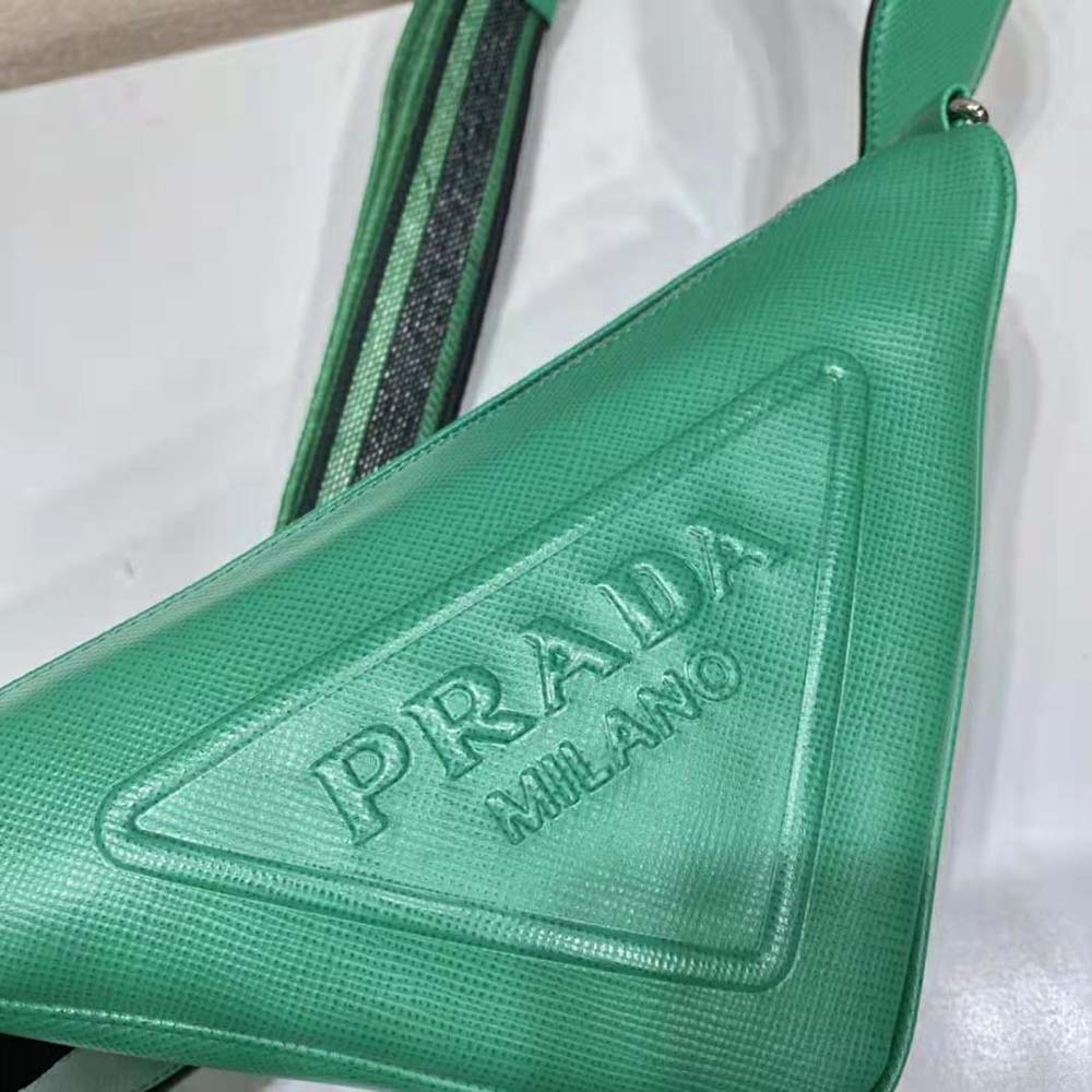Prada Women Saffiano Prada Triangle Bag-Green - image 7