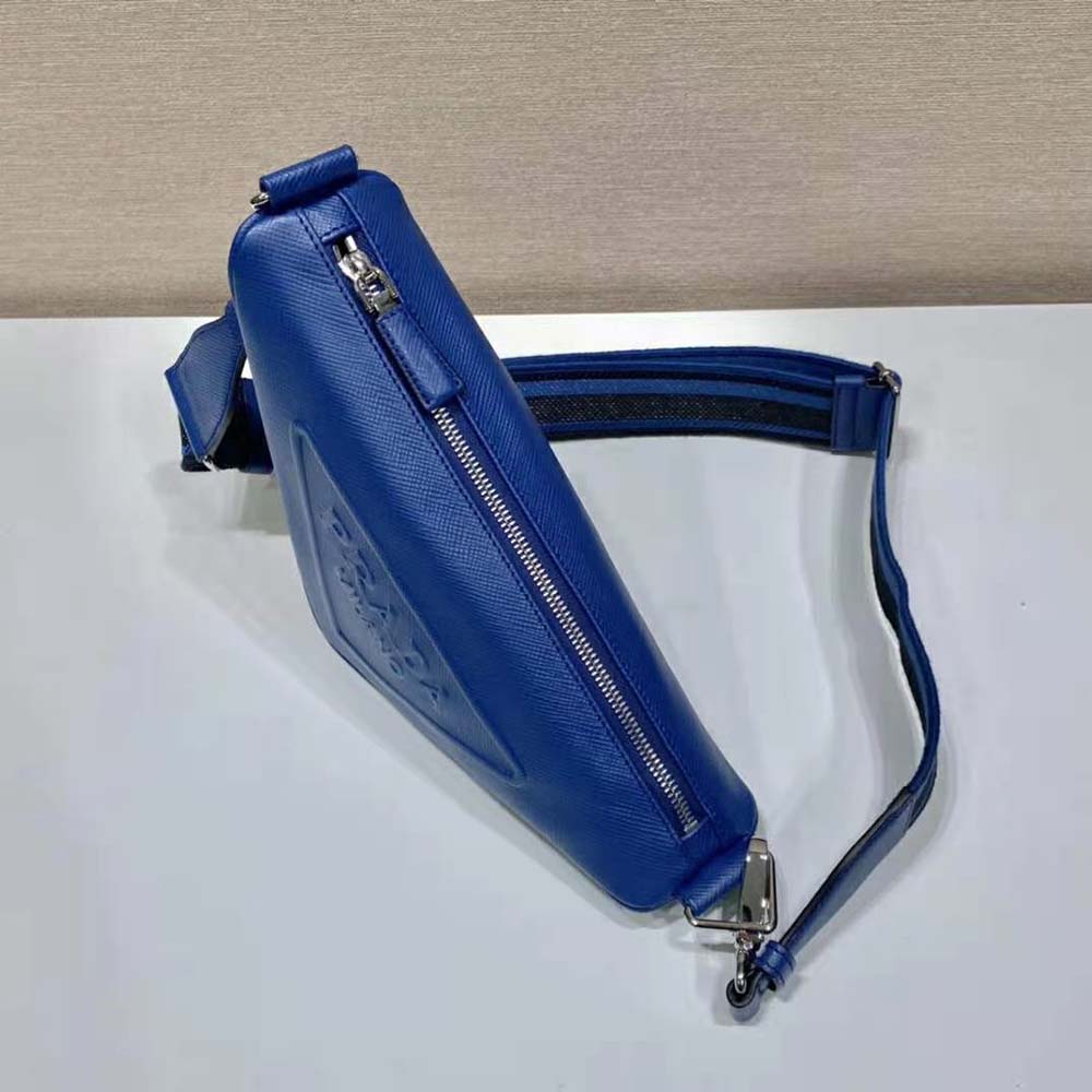 Prada Women Saffiano Prada Triangle Bag-Navy - image 5