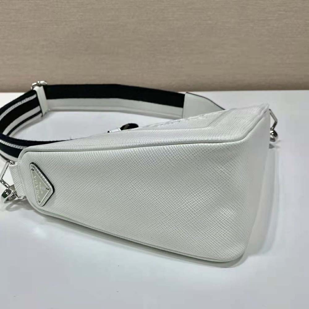 Prada Women Saffiano Prada Triangle Bag-White - image 6