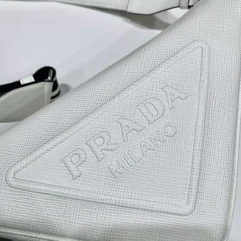 Prada Women Saffiano Prada Triangle Bag-White - image 7