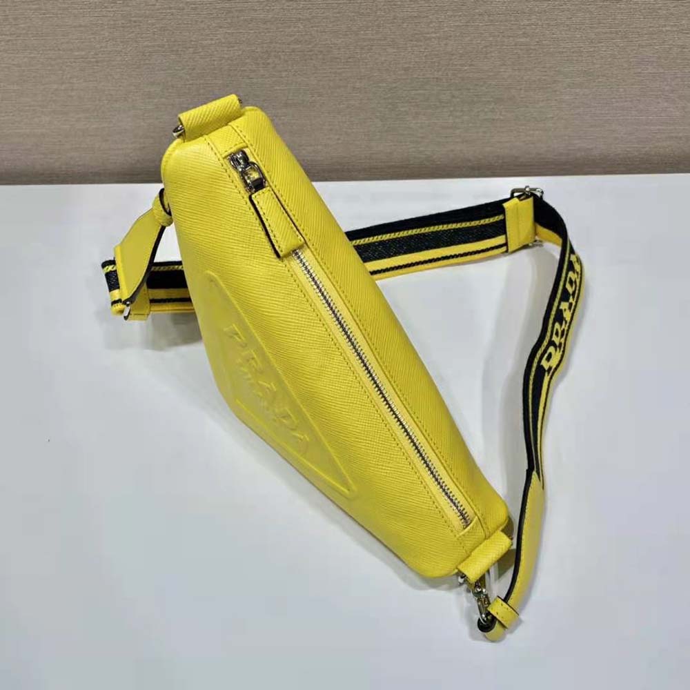 Prada Women Saffiano Prada Triangle Bag-Yellow - image 5