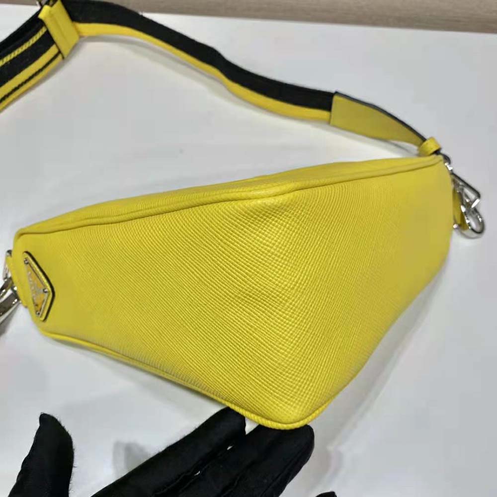 Prada Women Saffiano Prada Triangle Bag-Yellow - image 6