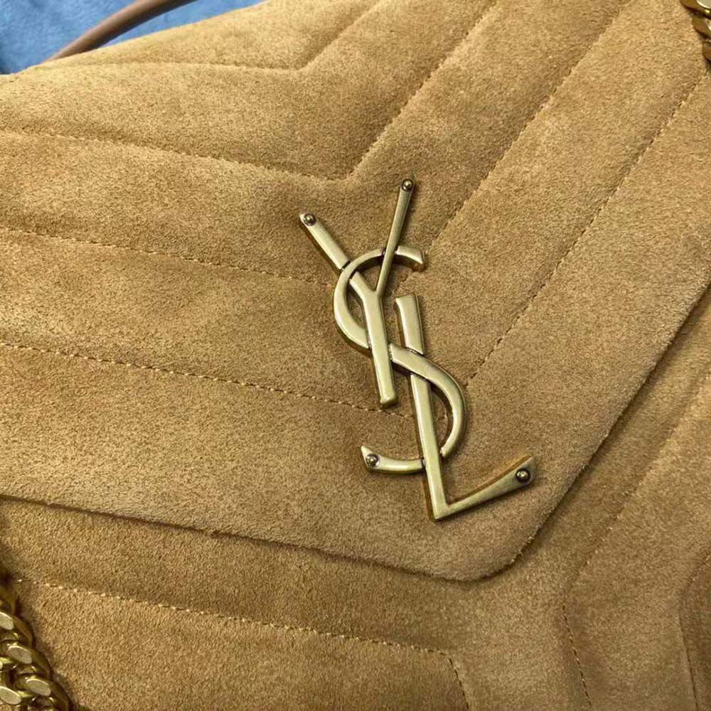 Saint Laurent YSL Women Loulou Medium Bag in Y-Quilted Suede - image 9