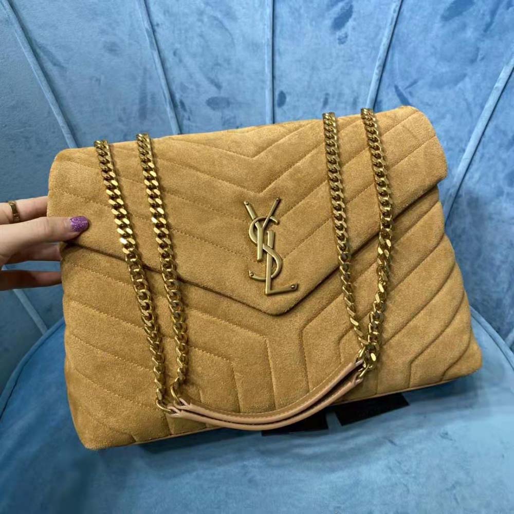 Saint Laurent YSL Women Loulou Medium Bag in Y-Quilted Suede - image 4