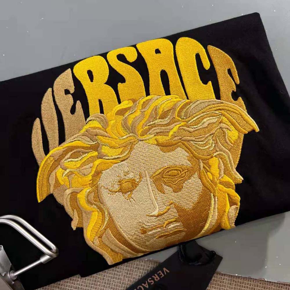 Versace Women Medusa Music T-Shirt in Cotton-Black - image 6