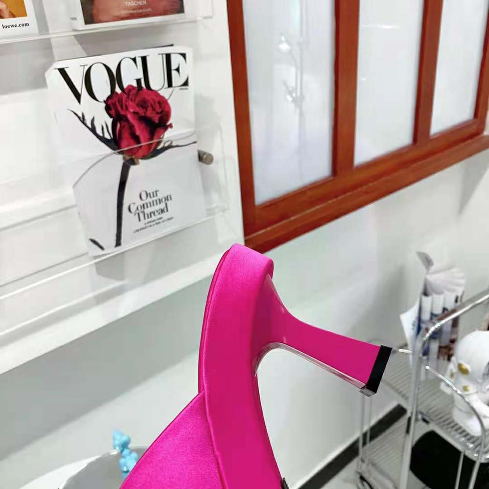 Versace Women Medusa Biggie Mules in 85mm Heel Height-Pink - image 7