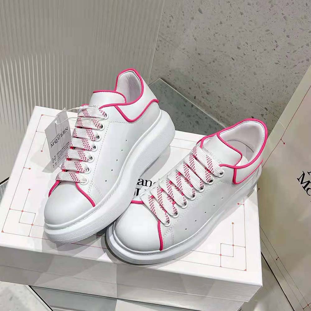 Top view showing lace-up closure of Alexander Mcqueen oversized sneaker