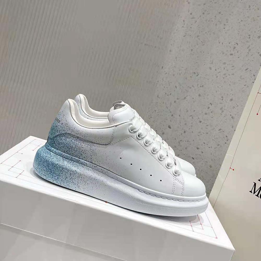 Alexander Mcqueen Women Oversized Sneaker in White/Blue - image 6