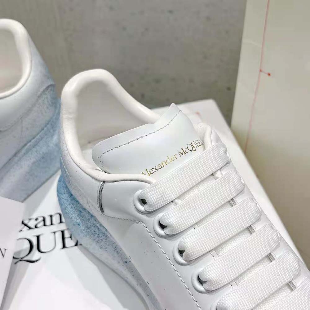 Alexander Mcqueen Women Oversized Sneaker in White/Blue - image 7