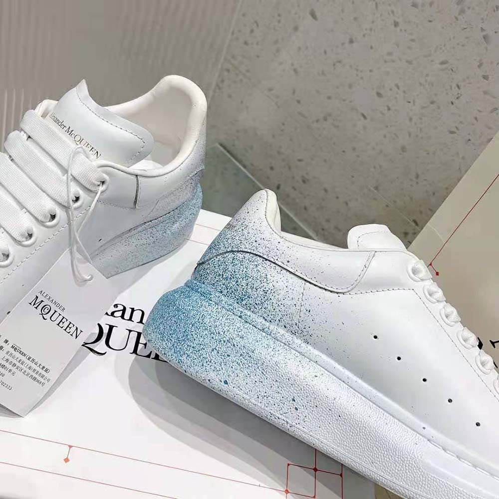 Alexander Mcqueen Women Oversized Sneaker in White/Blue - image 8