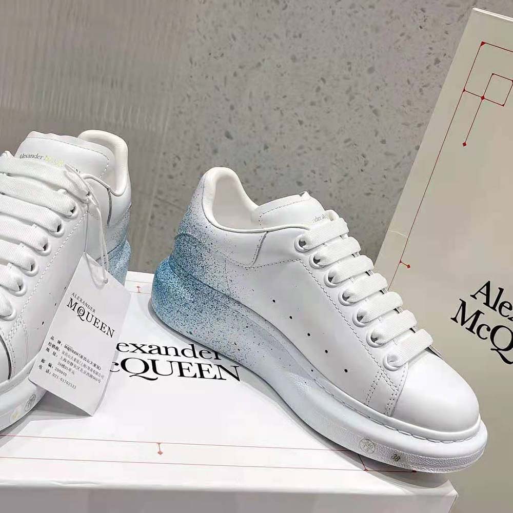 Alexander Mcqueen Women Oversized Sneaker in White/Blue - image 5