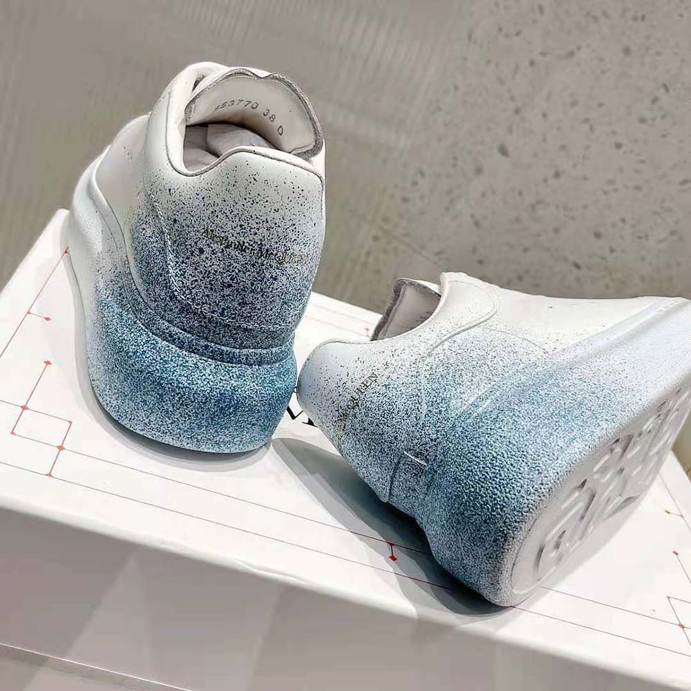 Alexander Mcqueen Women Oversized Sneaker in White/Blue - image 9