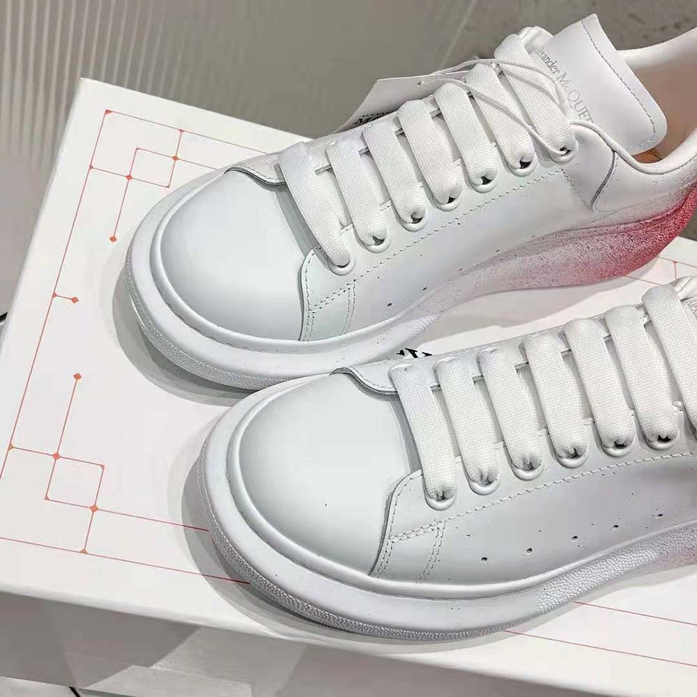 Alexander Mcqueen Women Oversized Sneaker in White/Pink - image 9