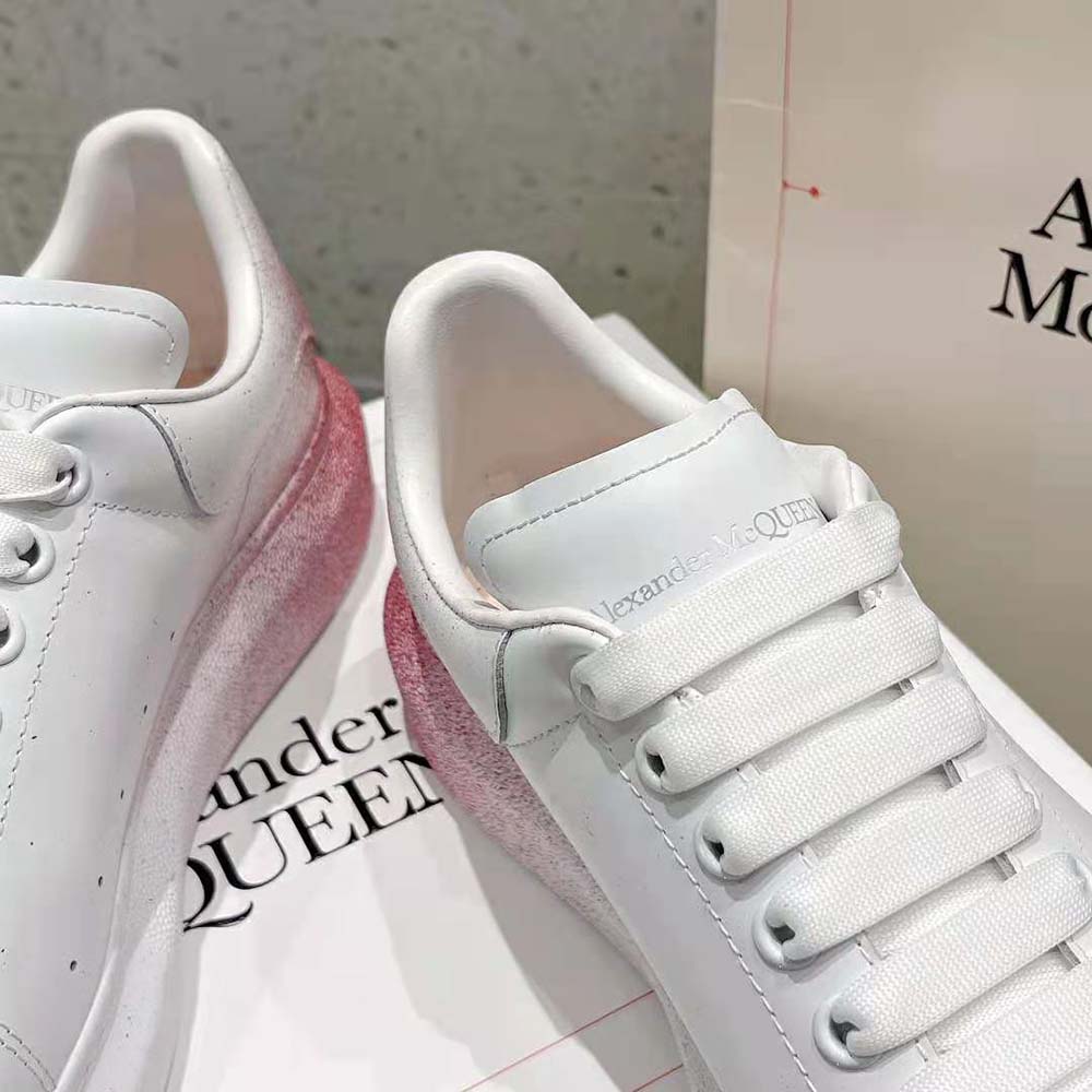Alexander Mcqueen Women Oversized Sneaker in White/Pink - image 8