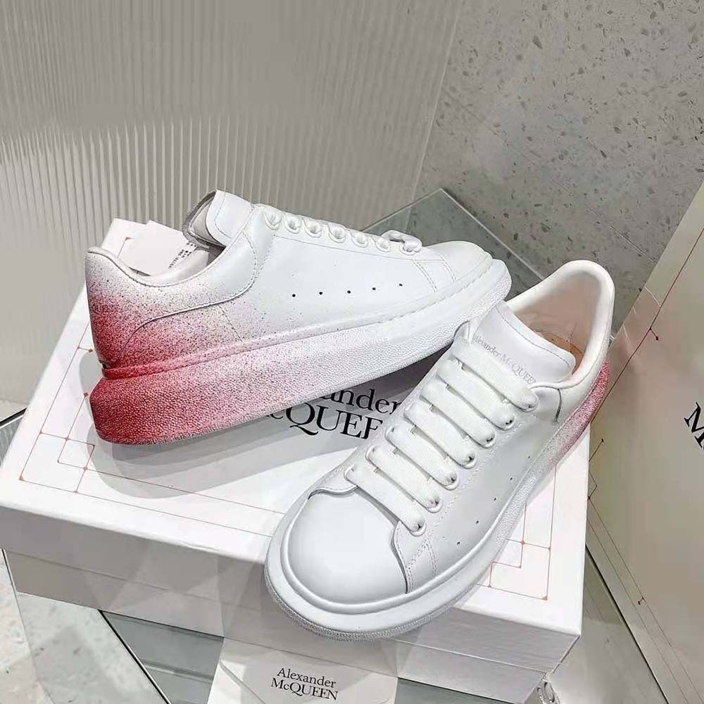 Alexander Mcqueen Women Oversized Sneaker in White/Pink - image 4