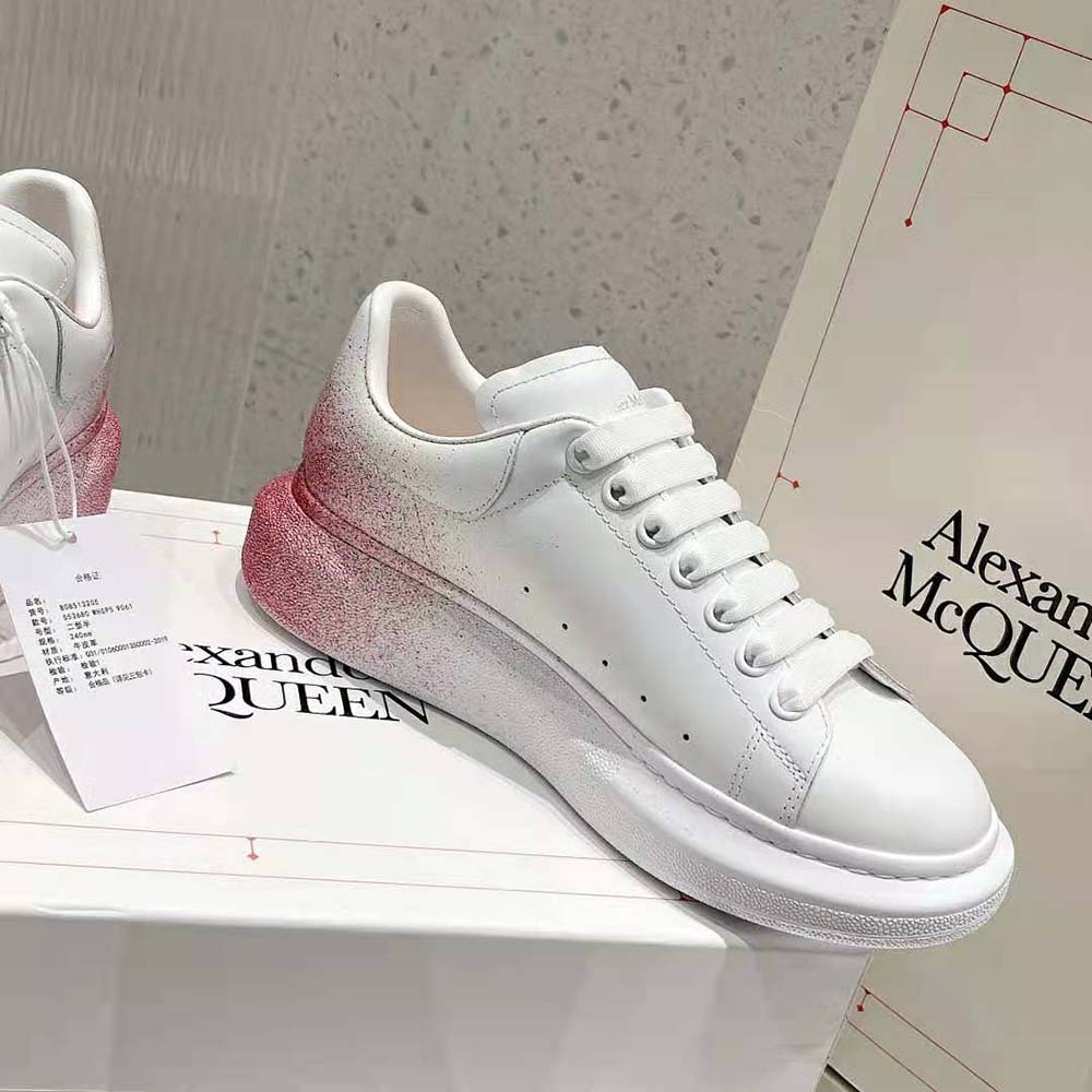 Alexander Mcqueen Women Oversized Sneaker in White/Pink - image 6