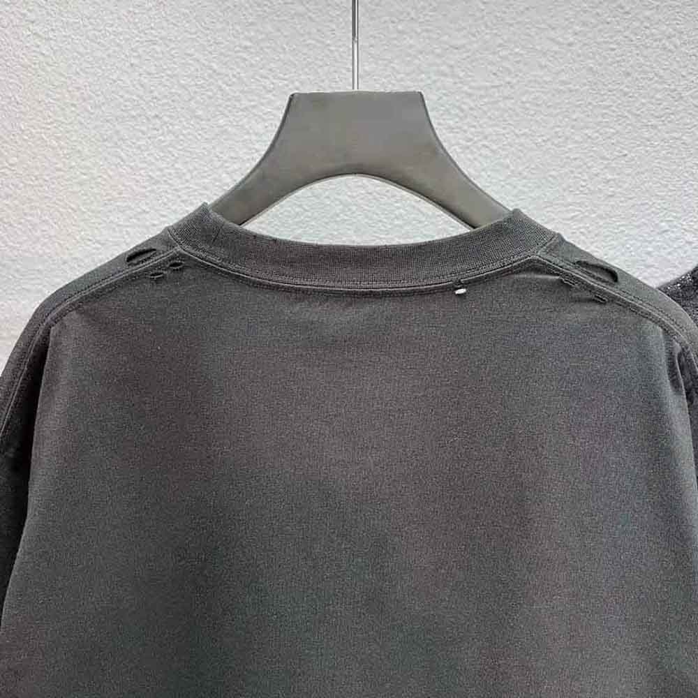 Balenciaga Women Metal T-Shirt Oversized in Black Vintage Jersey - image 8