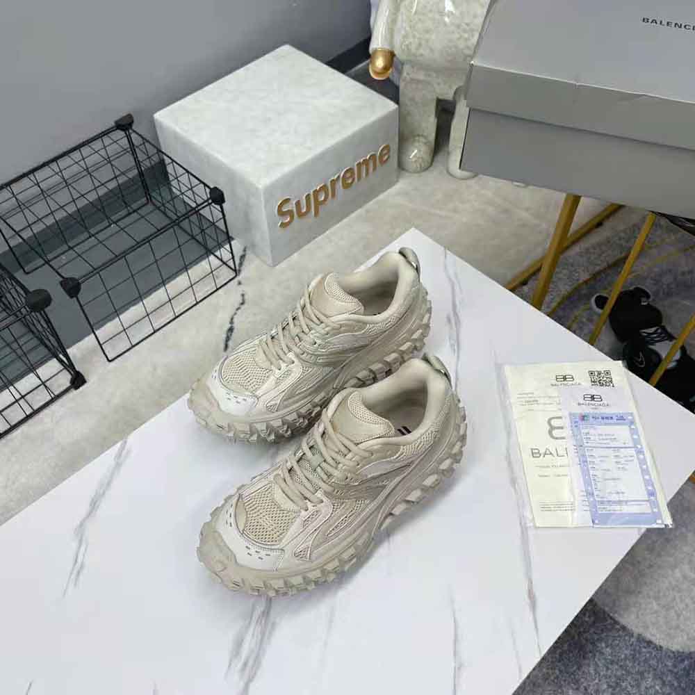 Balenciaga Unisex Defender Sneaker in Beige Mesh and Nylon - image 4