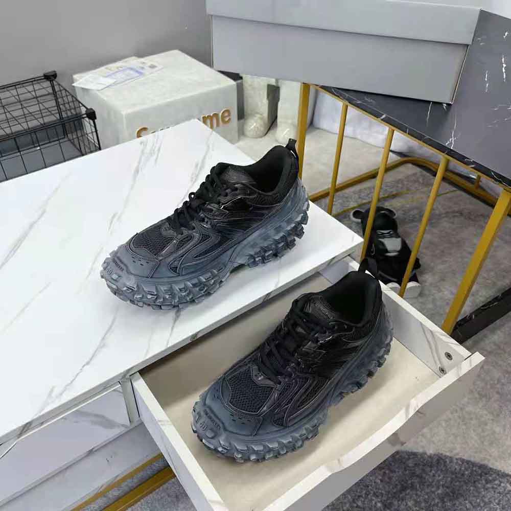 Balenciaga Unisex Defender Sneaker in Black Mesh and Nylon - image 4