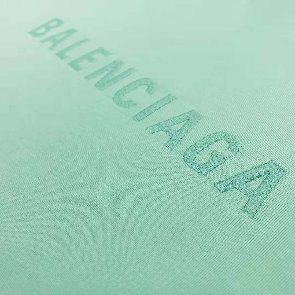 Balenciaga Men Logo T-shirt Medium Fit in Green - image 9