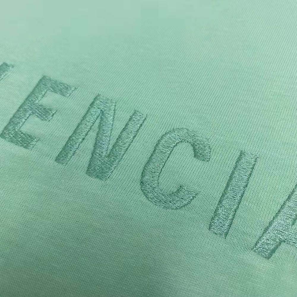 Balenciaga Men Logo T-shirt Medium Fit in Green - image 8