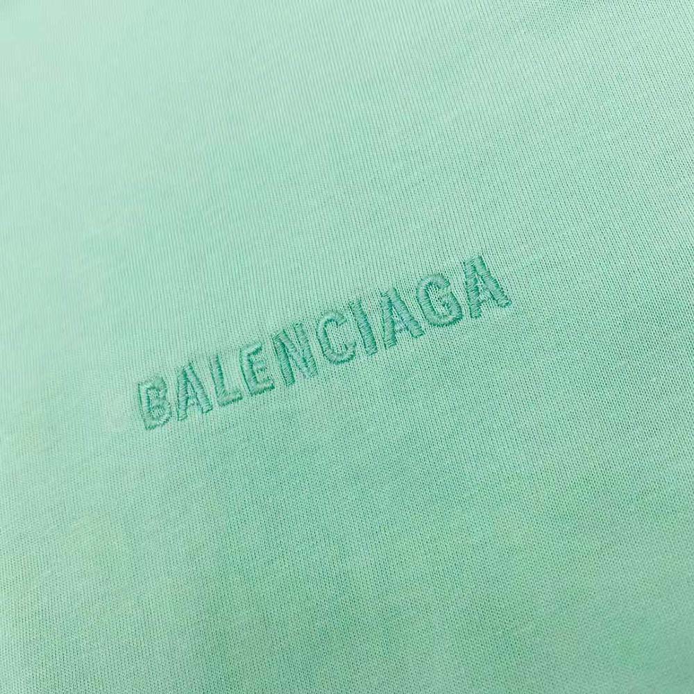 Balenciaga Men Logo T-shirt Medium Fit in Green - image 6